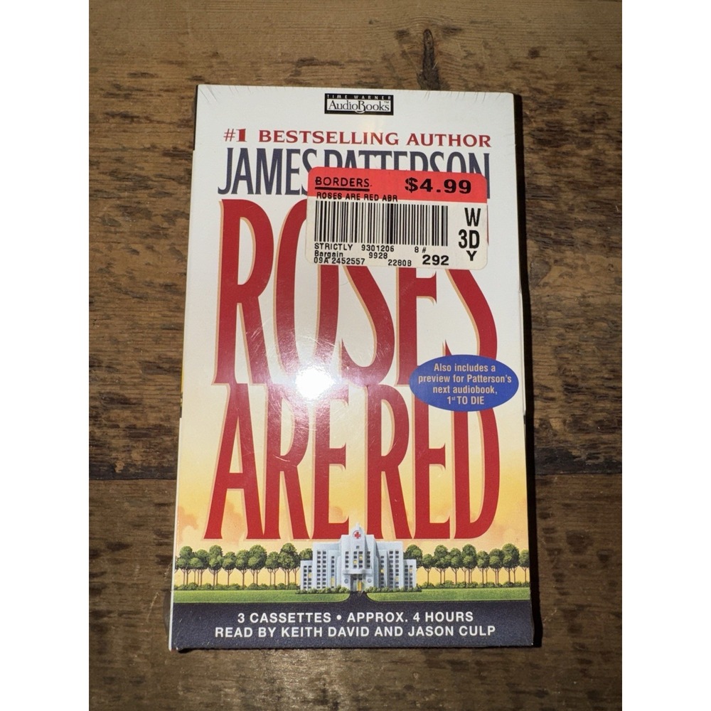 JAMES PATTERSON AUDIOBOOK ON CASSETTE LOT OF 2 ROSES ARE RED VIOLETS, NEW SEALED